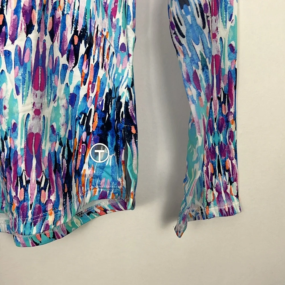 EUC Tribal Sport Mock Neck Top with 1/3 zipper XS - Picture 5 of 8